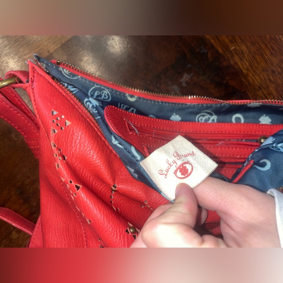 Women’s Coral Lucky Brand Purse Bag Small Cross Body shoulder bag - Picture 7 of 10